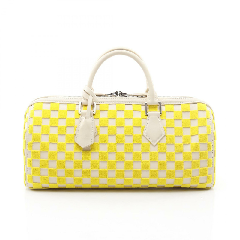 路易威登 Speedy EW 手提包 M48912 Damier Cubic 帆布 Jaune 黃色 二手 LV-0