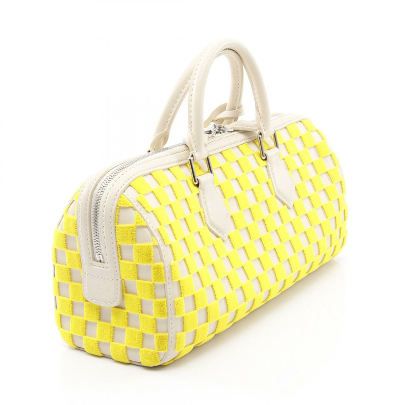 路易威登 Speedy EW 手提包 M48912 Damier Cubic 帆布 Jaune 黃色 二手 LV-1