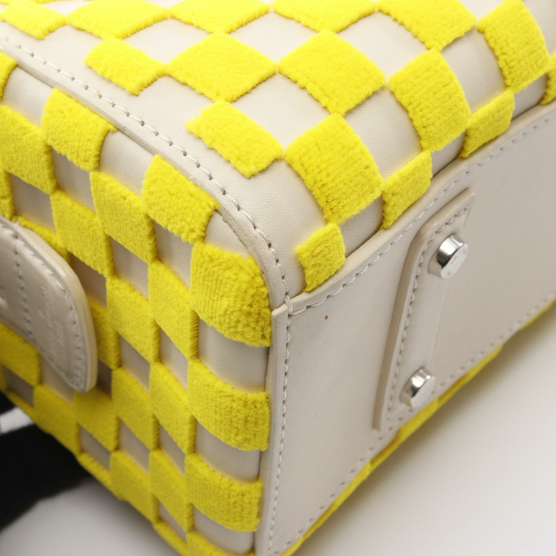 路易威登 Speedy EW 手提包 M48912 Damier Cubic 帆布 Jaune 黃色 二手 LV-11