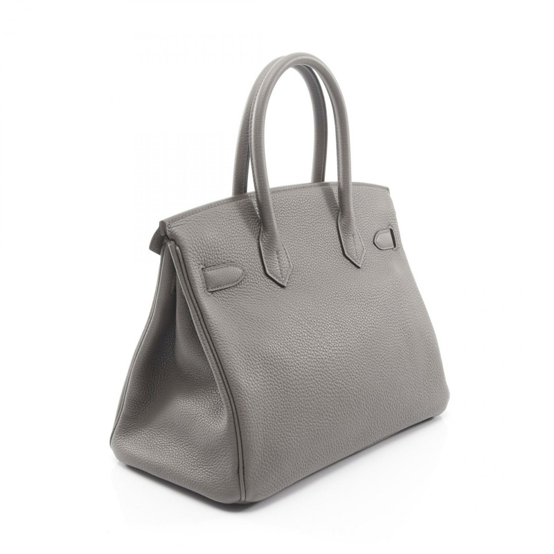 愛馬仕 Birkin 30 手提包,Togo 皮革,Etain 灰色,二手,女士,帶 SHW Z-1