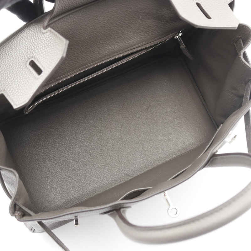 愛馬仕 Birkin 30 手提包,Togo 皮革,Etain 灰色,二手,女士,帶 SHW Z-2