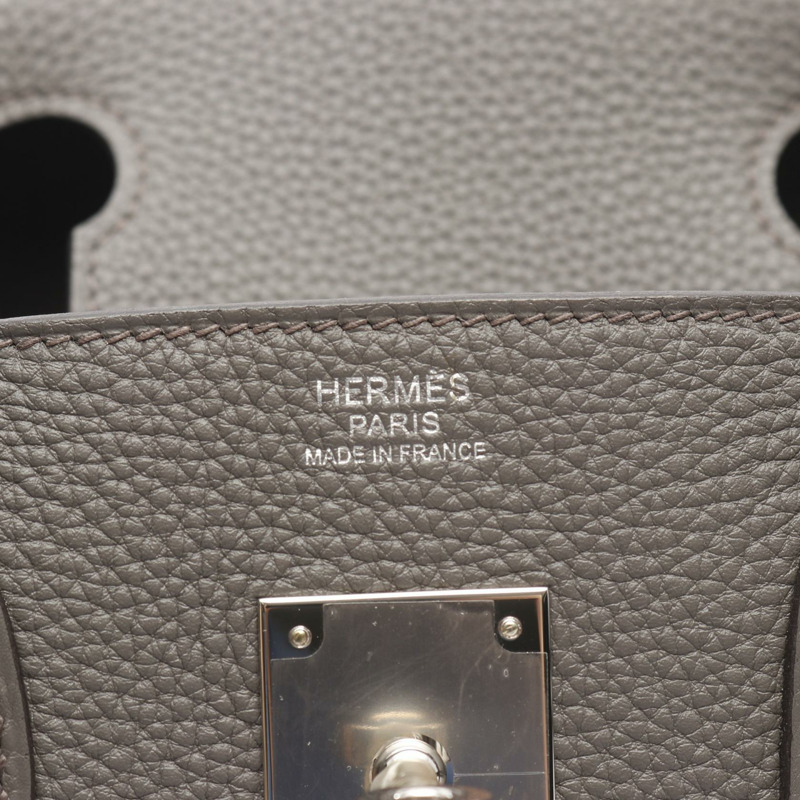 愛馬仕 Birkin 30 手提包,Togo 皮革,Etain 灰色,二手,女士,帶 SHW Z-3