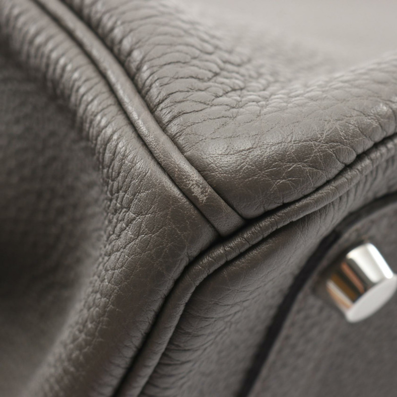 愛馬仕 Birkin 30 手提包,Togo 皮革,Etain 灰色,二手,女士,帶 SHW Z-6