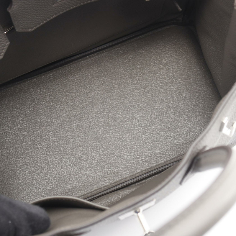 愛馬仕 Birkin 30 手提包,Togo 皮革,Etain 灰色,二手,女士,帶 SHW Z-10