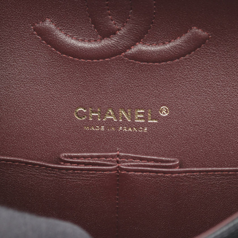 香奈兒 (CHANEL) Matelasse 雙蓋鏈條肩背包 A01112 黑色皮革 GHW 二手 CC-3