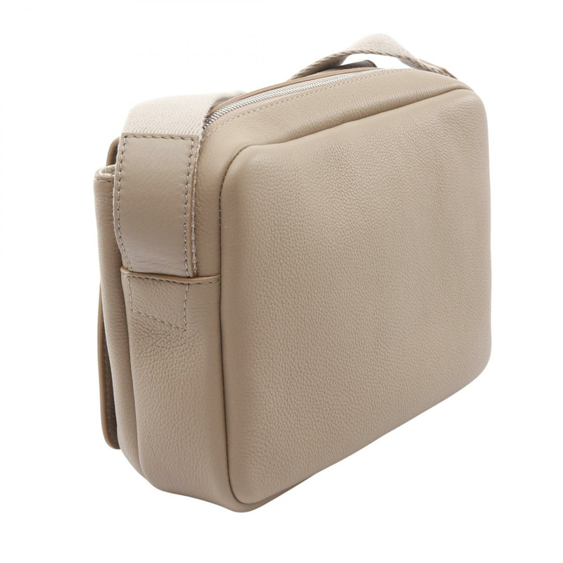 LOEWE 軍裝斜背包 XS 肩背包 B553A72X22 皮革 米色 二手-1