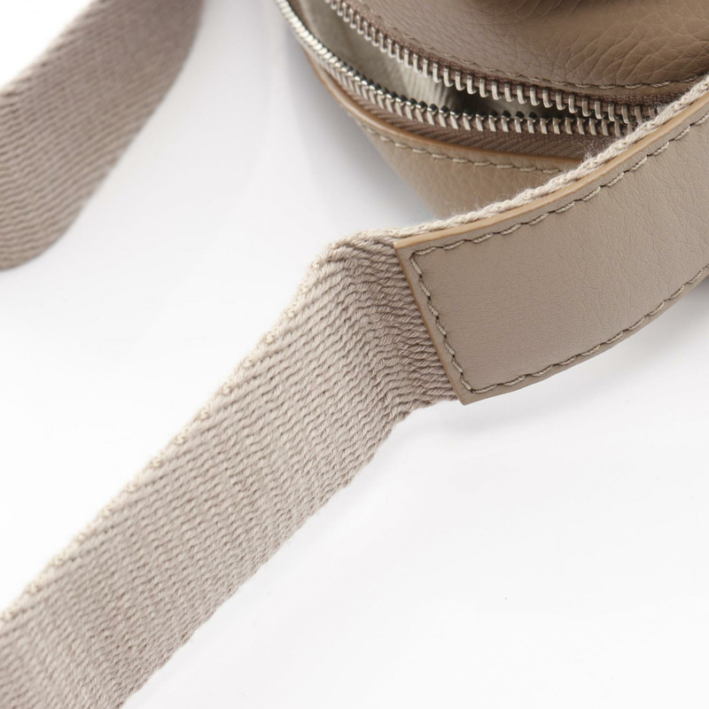 LOEWE 軍裝斜背包 XS 肩背包 B553A72X22 皮革 米色 二手-6