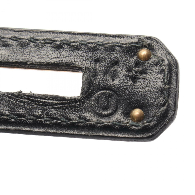 愛馬仕 Kelly 28 單肩手提包，Box 小牛皮，黑色，二手，女士，金色五金-4