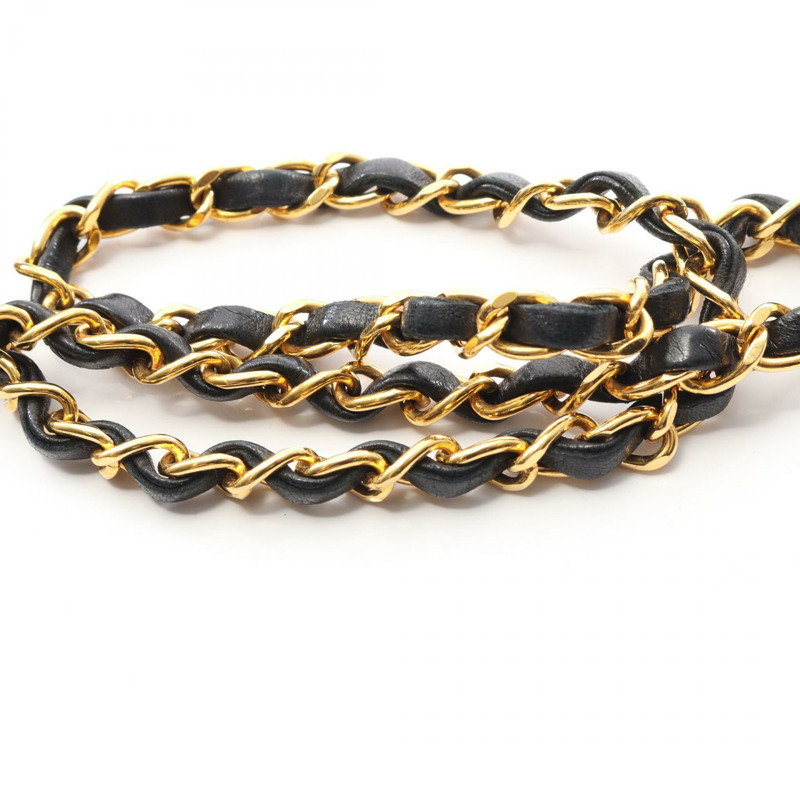 香奈兒 (CHANEL) 絎縫 Diana 翻蓋單肩包,羊皮材質,黑色,二手,金色五金,女士款-12