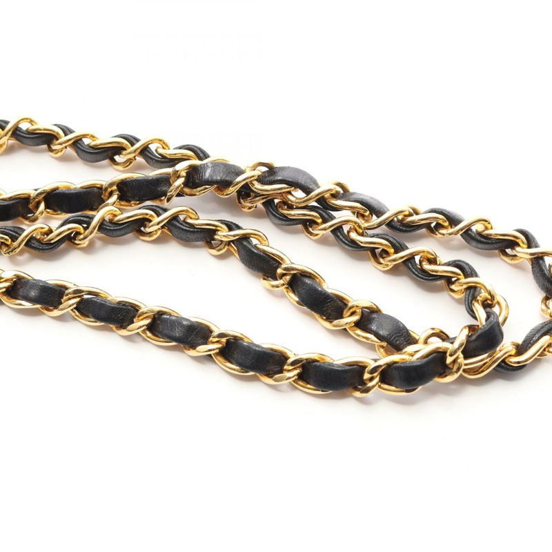 香奈兒 (CHANEL) 迷你絎縫 20 鏈條肩背包，羊皮材質，黑色，二手，金色五金 CC-10