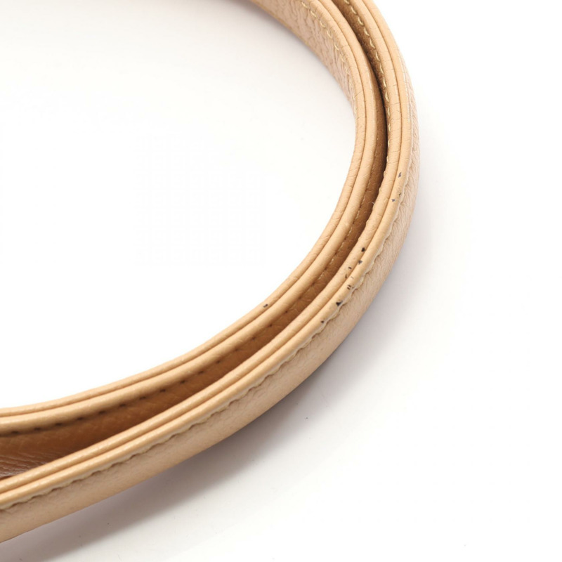 香奈兒巧克力色單肩手提包，粒面小牛皮，米色，二手，女士，帶五金配件-8