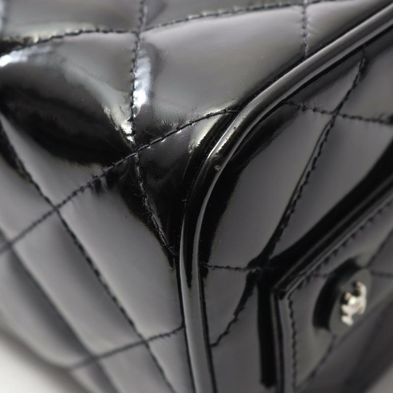 香奈兒 (CHANEL) Matelasse 手提包 06857 黑色漆皮二手女士 SHW CC Coco-7