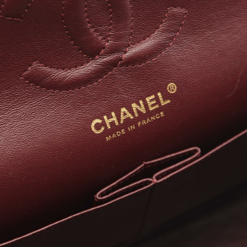 香奈兒 (CHANEL) Matelasse W 翻蓋鏈條單肩背包，羊皮材質，黑色，二手，金色五金，CC-3