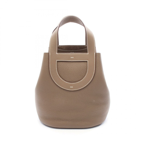 愛馬仕 In the Loop 23 手提包，Clemence Swift 皮革，灰褐色，二手，B SHW