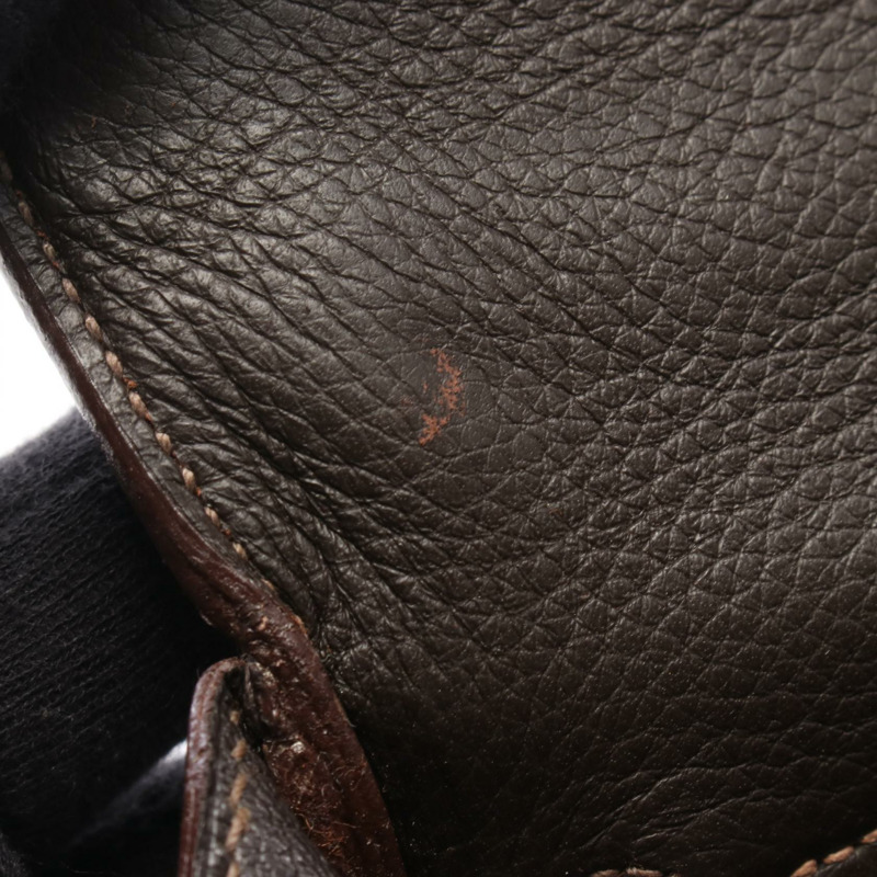 愛馬仕 Kelly 32 三色肩背包,Clemence 皮革,米棕色,二手,金色五金-6