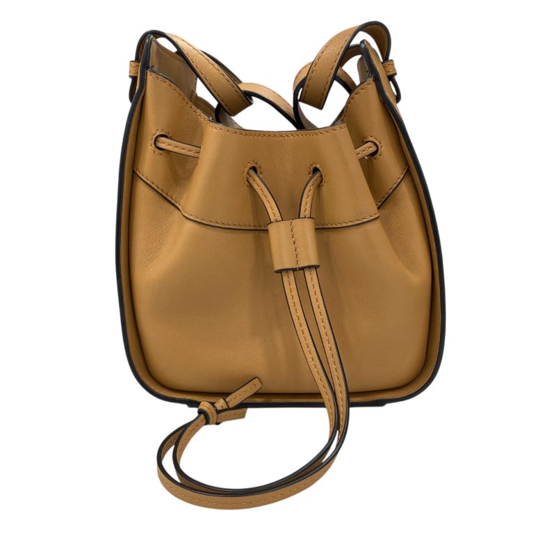 LOEWE 羅威 HAMMOCK MINI 皮革 吊床包 淺棕色-0