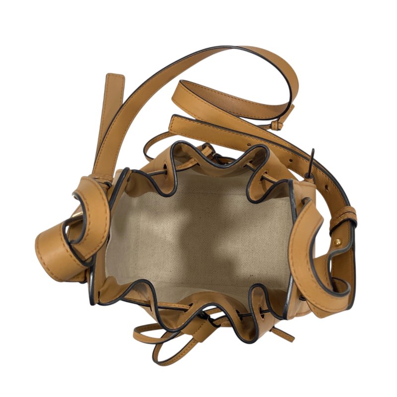 LOEWE 羅威 HAMMOCK MINI 皮革 吊床包 淺棕色-5