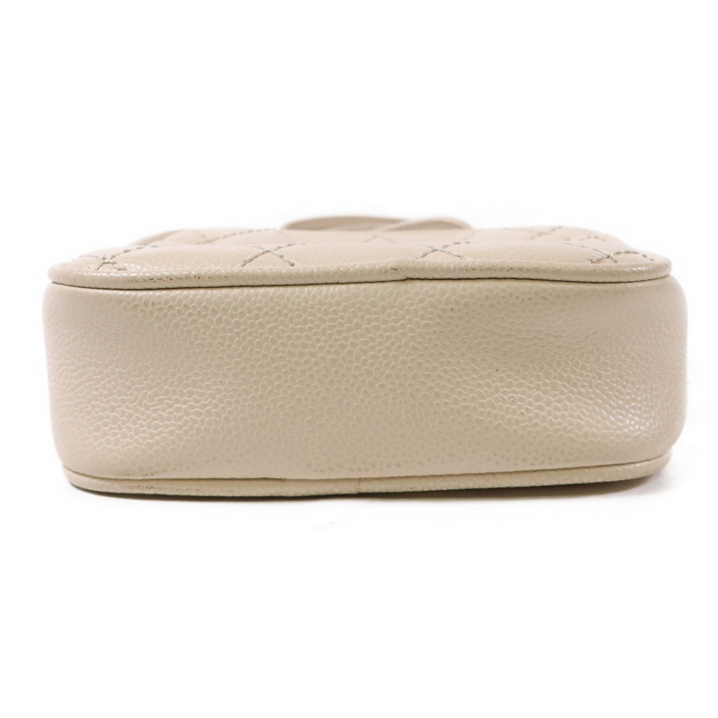 CHANEL 牛皮皮革Shoulder Bag銀扣肩背袋-3