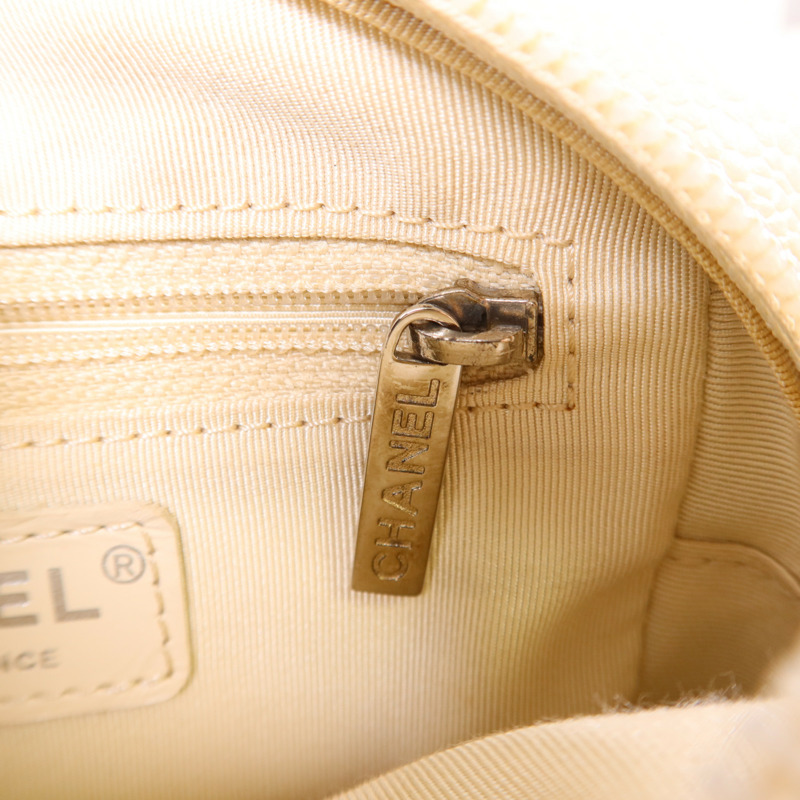 CHANEL 牛皮皮革Shoulder Bag銀扣肩背袋-8