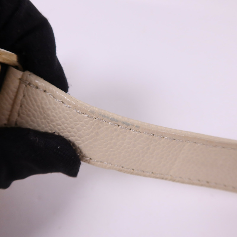 CHANEL 牛皮皮革Shoulder Bag銀扣肩背袋-19