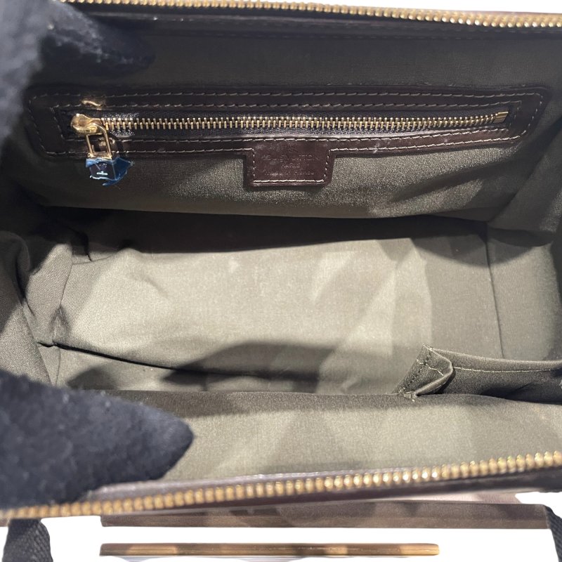 LOUIS VUITTON 路易威登 M92415 MINI JOSPHINE 波士頓包 帆布 墨綠色  金釦-10