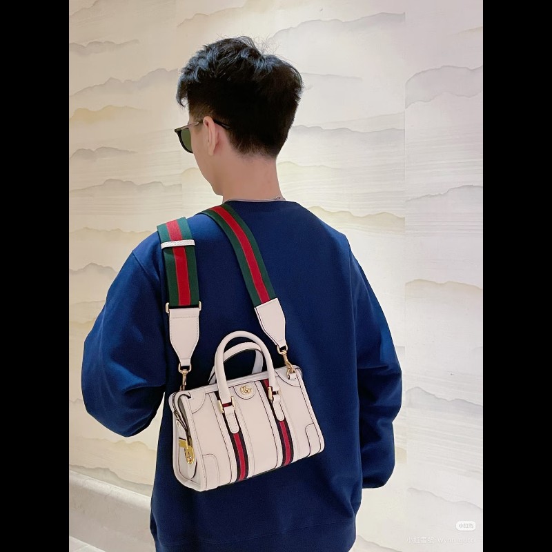 莉亞精品♡Gucci 牛皮波士頓兩用包 二手美包-4