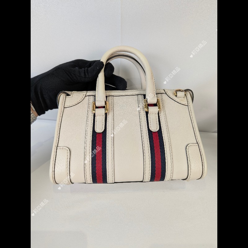 莉亞精品♡Gucci 牛皮波士頓兩用包 二手美包-6
