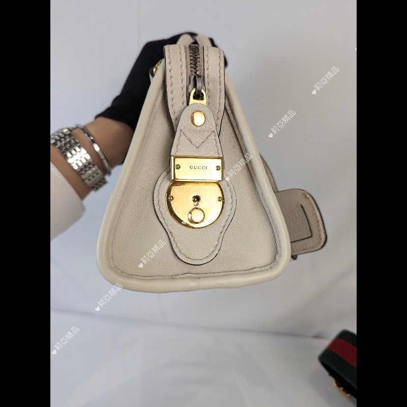 莉亞精品♡Gucci 牛皮波士頓兩用包 二手美包-8