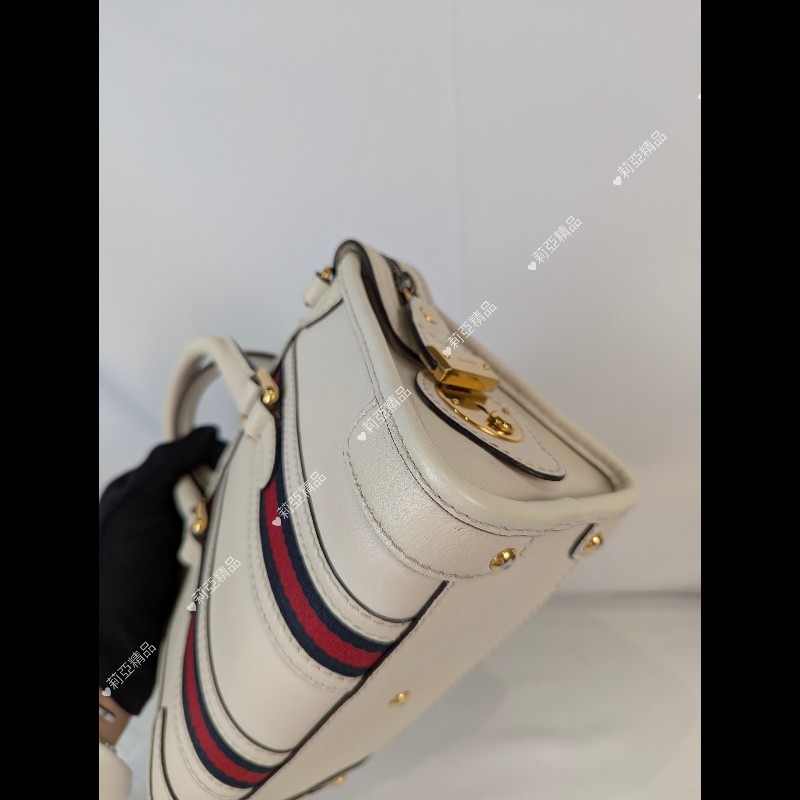莉亞精品♡Gucci 牛皮波士頓兩用包 二手美包-11