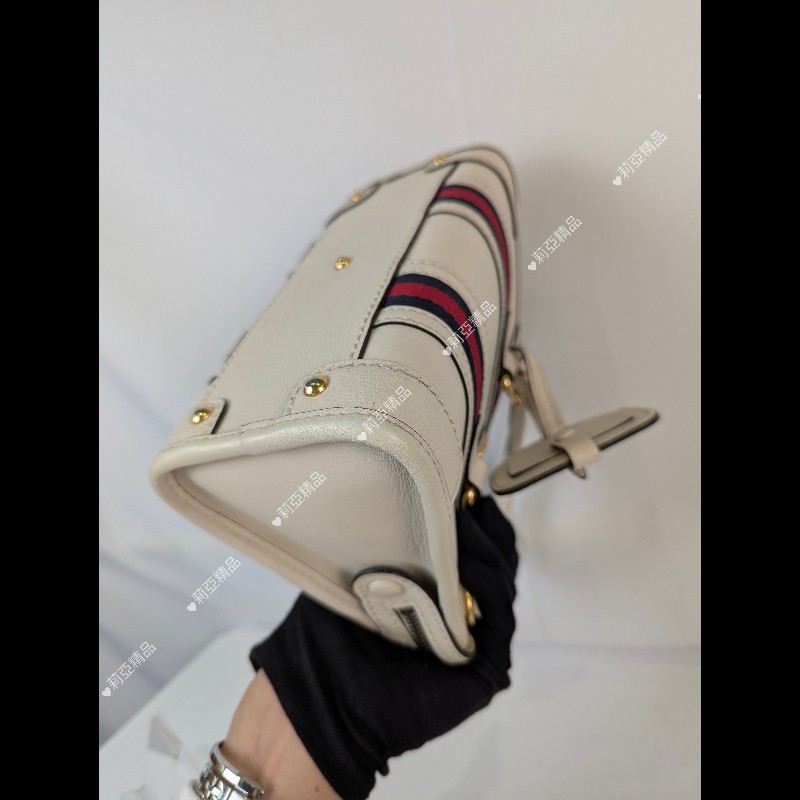 莉亞精品♡Gucci 牛皮波士頓兩用包 二手美包-12