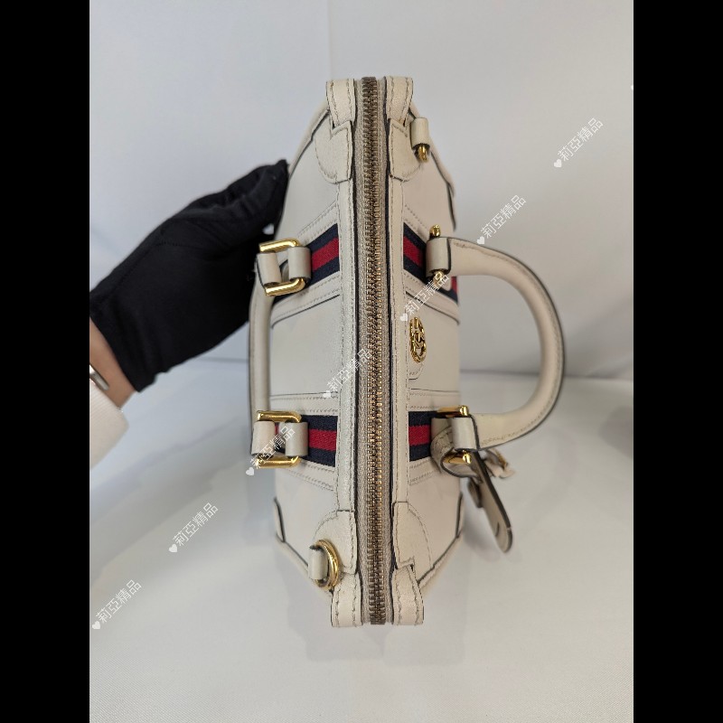 莉亞精品♡Gucci 牛皮波士頓兩用包 二手美包-15