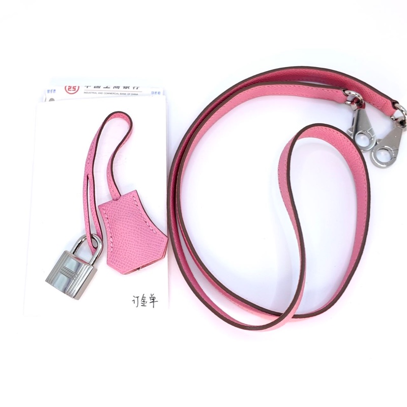 ［5024］Hermès 愛馬仕 Kelly 25 奶昔粉 手提包 EP皮 銀扣-6