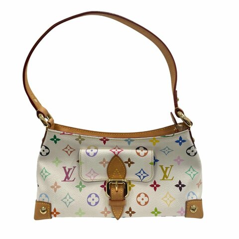 LOUIS VUITTON 路易威登 M40098 Eliza 單肩腋下包 白三彩老花 金釦