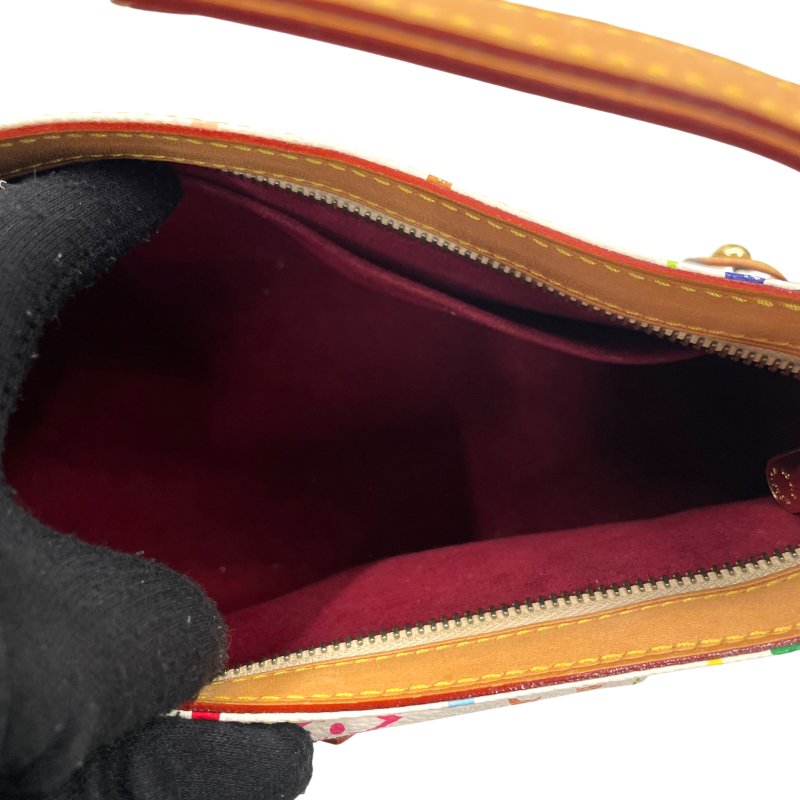 LOUIS VUITTON 路易威登 M40098 Eliza 單肩腋下包 白三彩老花 金釦-9