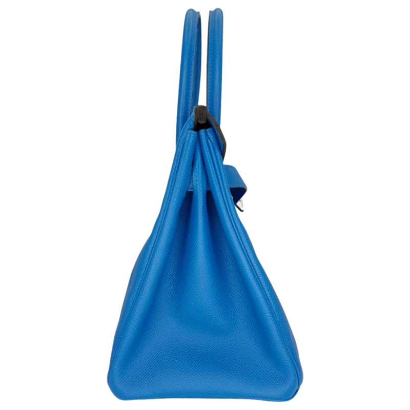 ［4111］Hermès 愛馬仕 Birkin 30 坦桑尼亞藍 手提包 EP皮 銀扣-3