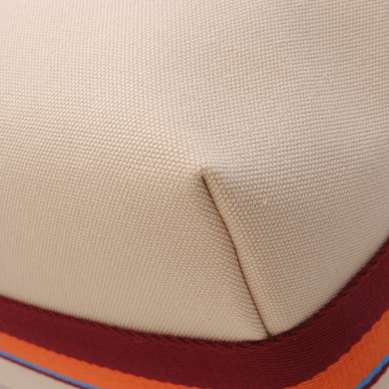 愛馬仕 Bride a Brac GM 手提包/手拿包 H104347M 01 帆布 米色 橙色 二手 SHW-7