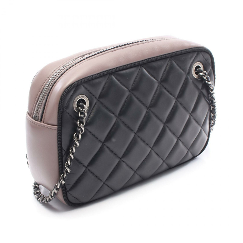 香奈兒 (CHANEL) Ballerina Matelasse 鏈條肩背包 A93015 黑色皮革二手 SHW CC-1