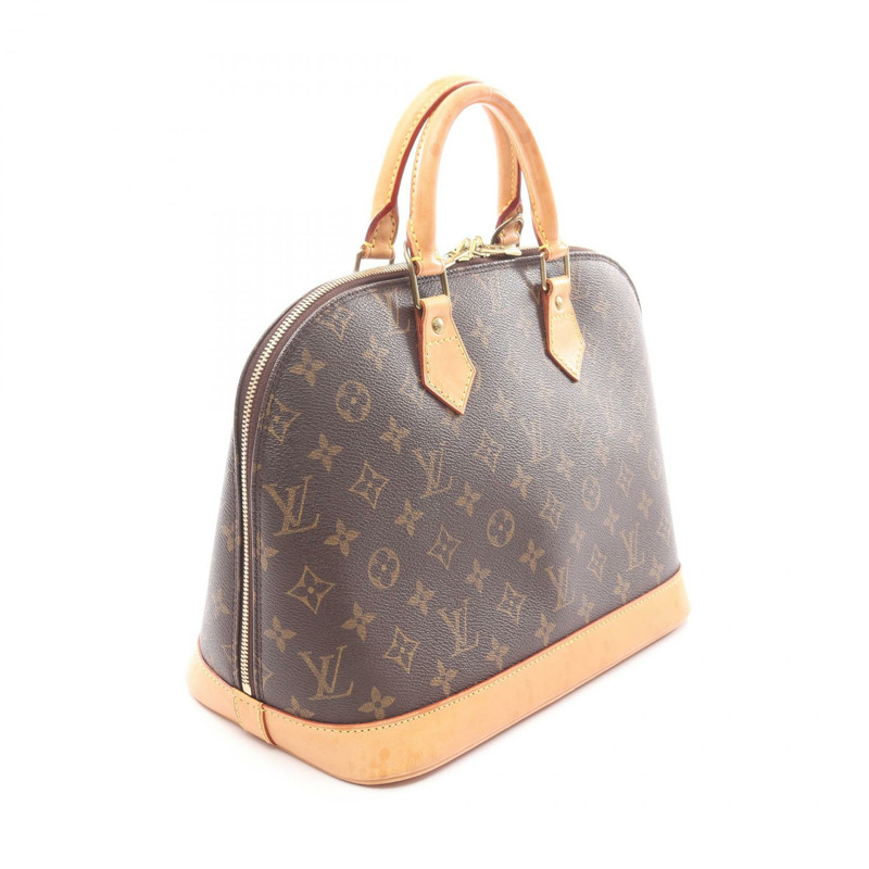路易威登 Alma 手提拉鍊包 M51130 Monogram 帆布皮革棕色二手 LV-1