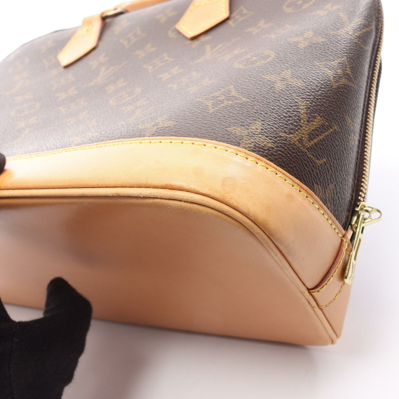 路易威登 Alma 手提拉鍊包 M51130 Monogram 帆布皮革棕色二手 LV-8