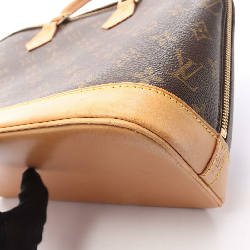 路易威登 Alma 手提拉鍊包 M51130 Monogram 帆布皮革棕色二手 LV-9