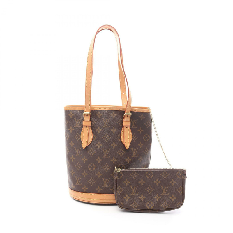 路易威登 (LOUIS VUITTON) 23 PM 水桶包單肩手提包 M42238 Monogram 二手 LV 女士-0