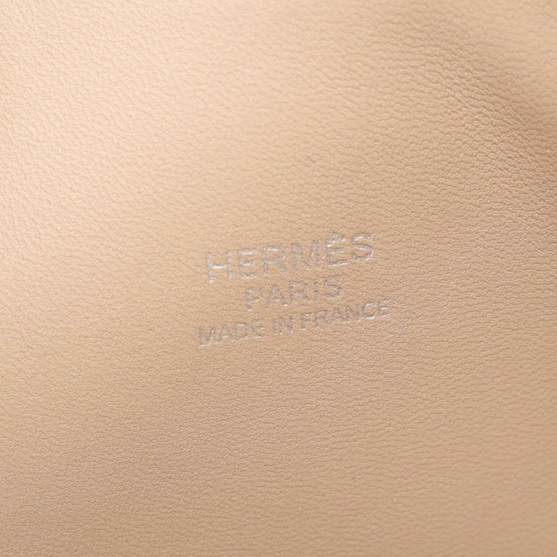 愛馬仕 Bolide 31 單肩手提包，Clemence 皮革，Argile 米色，二手，女士，五金配件-3