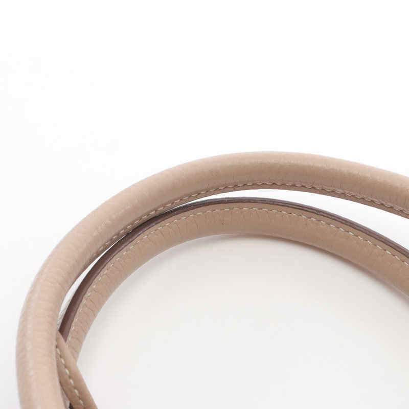 愛馬仕 Bolide 31 單肩手提包，Clemence 皮革，Argile 米色，二手，女士，五金配件-7