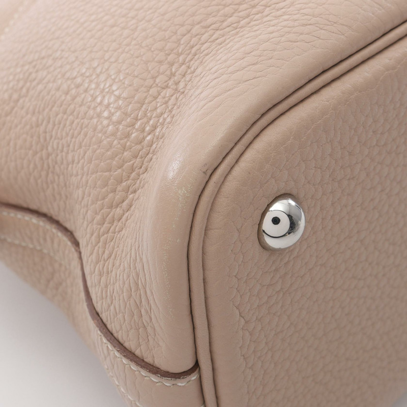 愛馬仕 Bolide 31 單肩手提包，Clemence 皮革，Argile 米色，二手，女士，五金配件-8