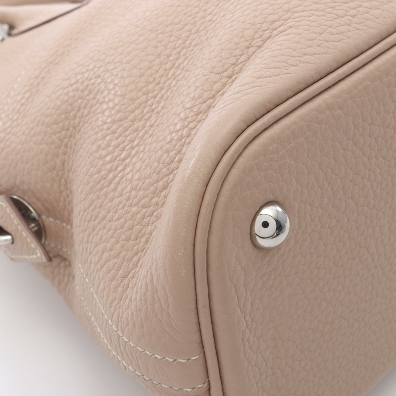 愛馬仕 Bolide 31 單肩手提包，Clemence 皮革，Argile 米色，二手，女士，五金配件-10