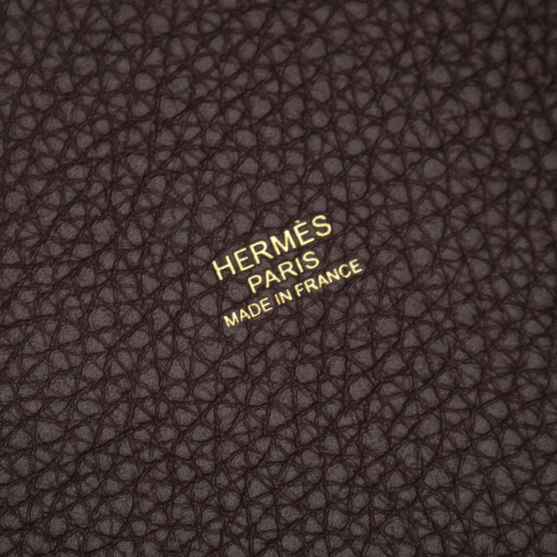 愛馬仕 Picotin Lock PM 托特手提包，Clemence 皮革，Rouge Sellier 色，二手，金色五金。-3