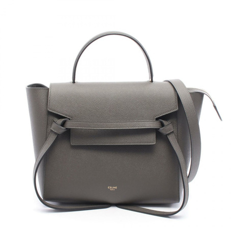 CELINE BELT BAG MICRO 單肩斜背包 皮革 灰色 二手 女士