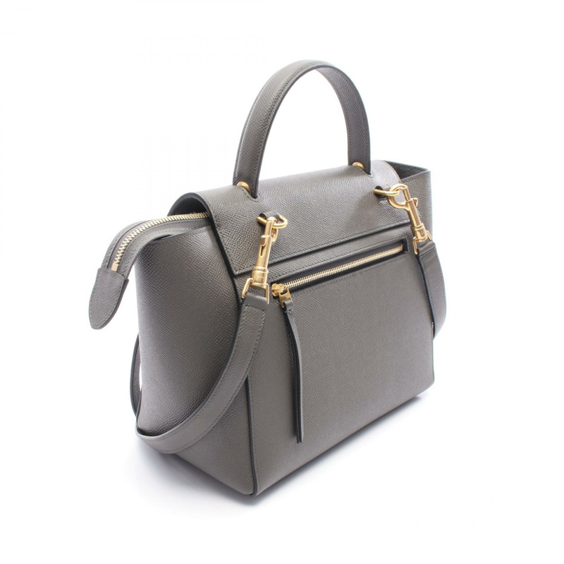 CELINE BELT BAG MICRO 單肩斜背包 皮革 灰色 二手 女士-1