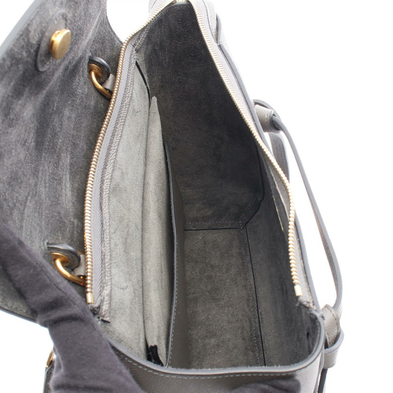 CELINE BELT BAG MICRO 單肩斜背包 皮革 灰色 二手 女士-2