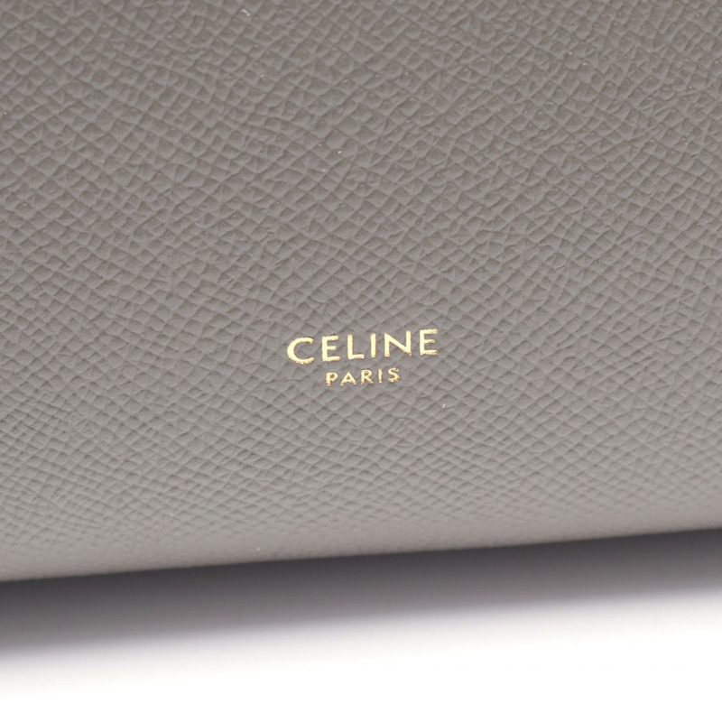CELINE BELT BAG MICRO 單肩斜背包 皮革 灰色 二手 女士-3